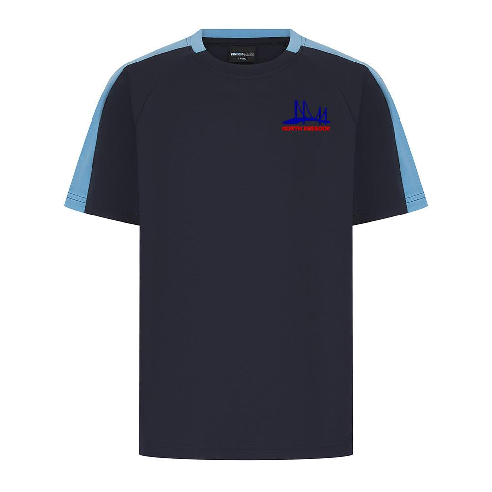 North Kessock Primary Smartflex T-Shirt Navy/Sky (PE Garment)