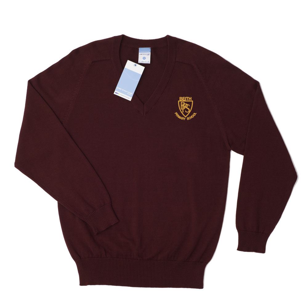 Beith Primary 50/50 V-Neck Brown
