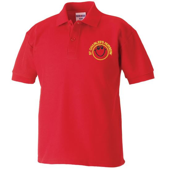 St Charles Nursery Poloshirt Red