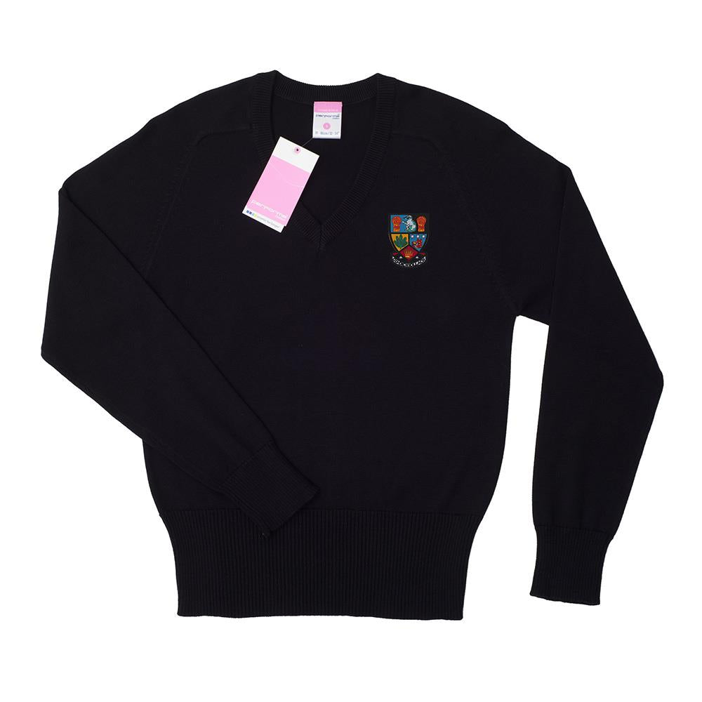 Kingussie High Unisex Cotton V-Neck Black