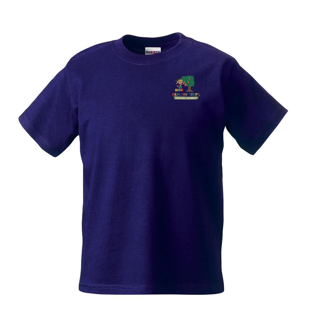 Healthy Steps Childcare Staff T-Shirt Purple