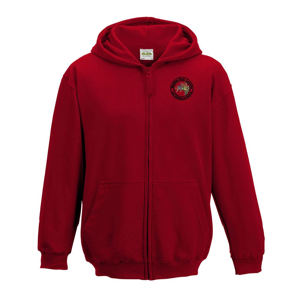 Glenfield ELCC Kids Zipped Hooded Top Red