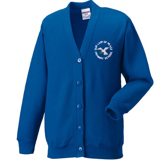 Our Lady of the Peace Primary Sweat Cardigan Royal