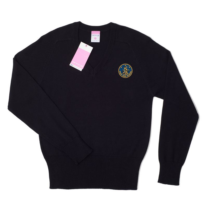 Wick High Unisex Cotton V-Neck Black