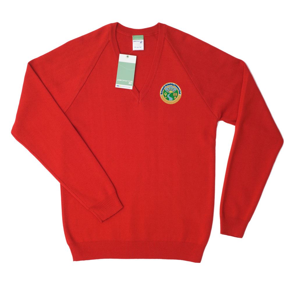 Glendale Gaelic Primary 50/50 V-Neck Red