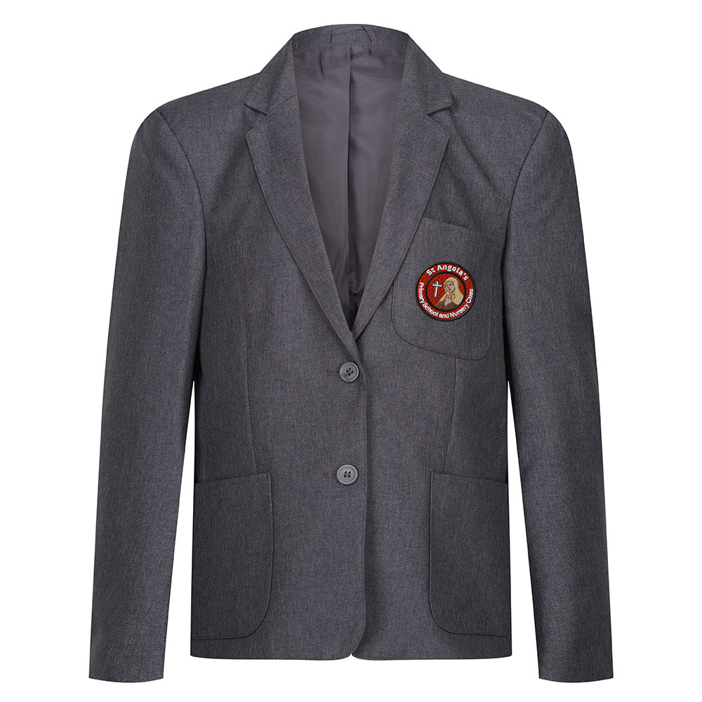 St Angelas Primary Girls Poly Blazer Grey