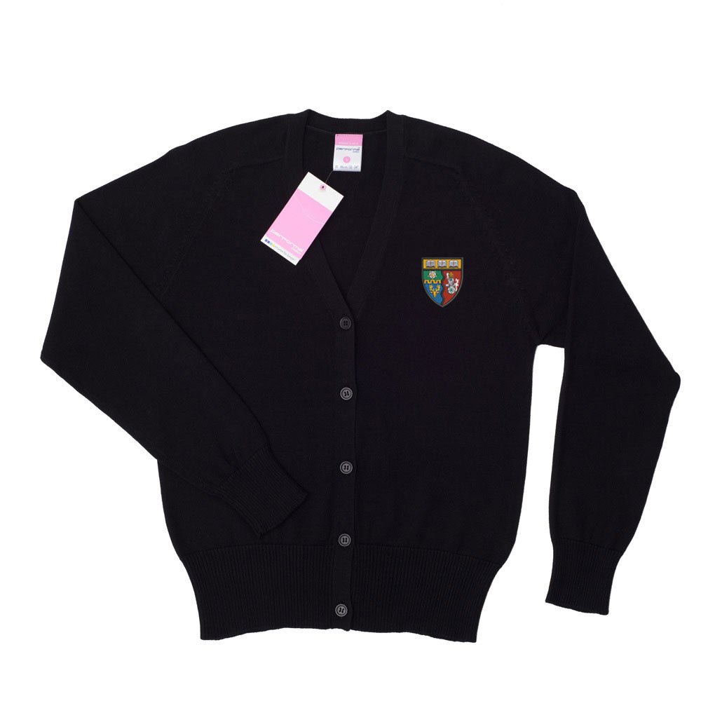 Fortrose Academy Girls Cotton Cardigan Black