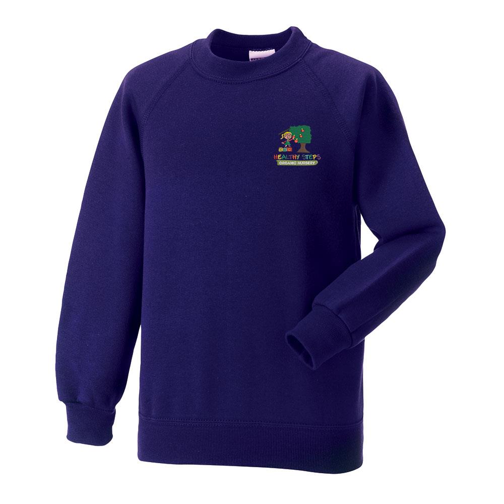 Healthy Steps Childcare Crew Neck Sweatshirt Purple