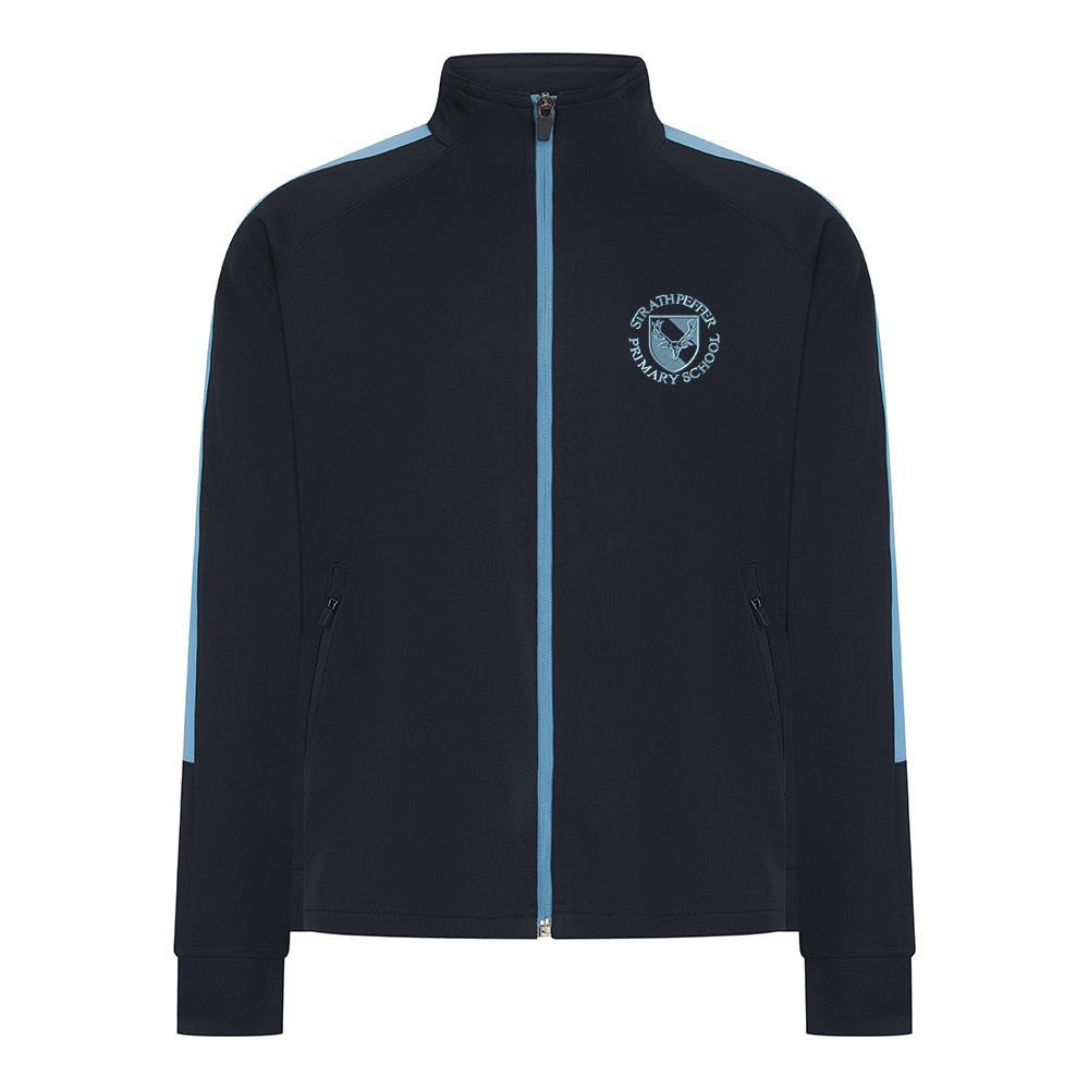 Strathpeffer Primary Smartflex Top Navy/Sky (PE Garment)