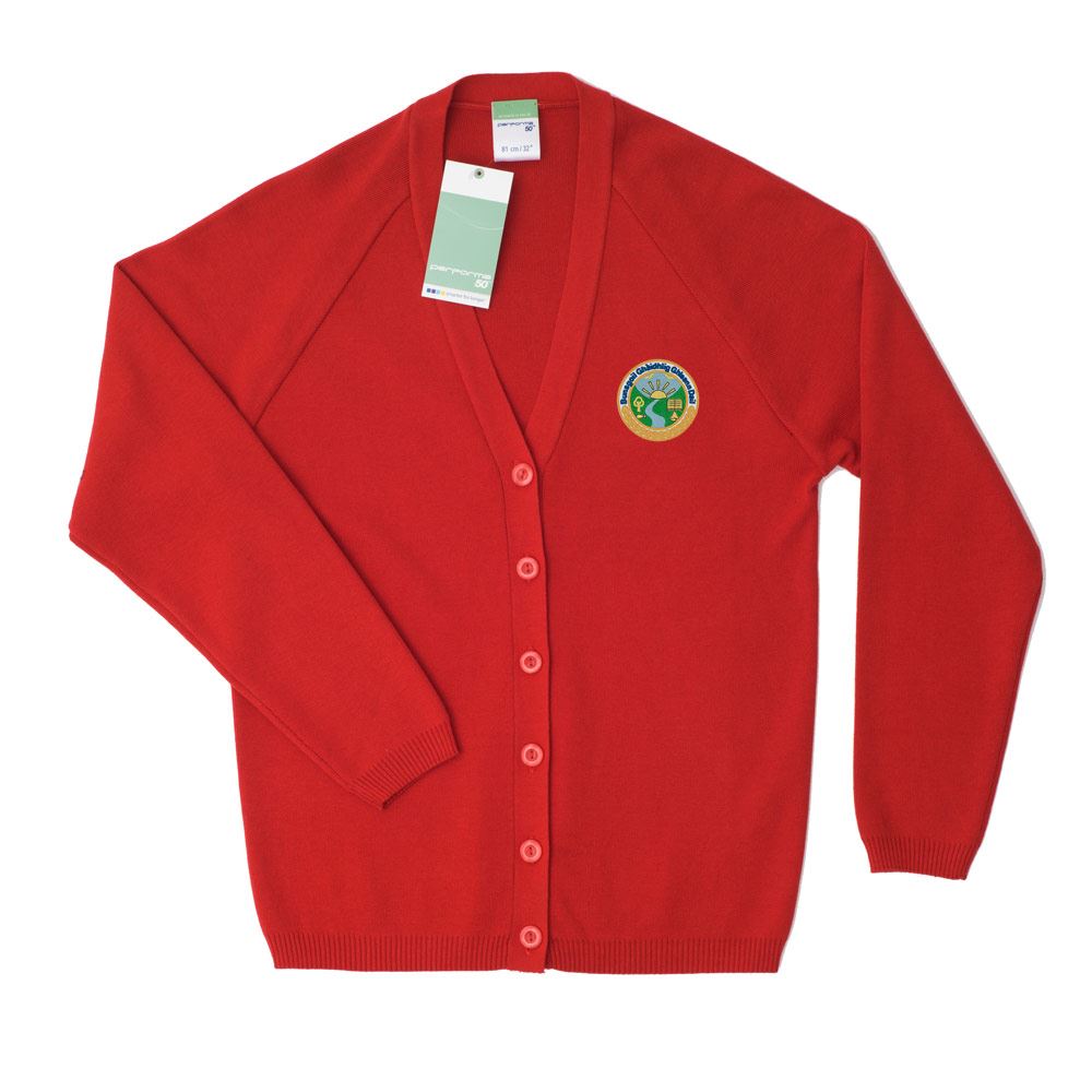Glendale Gaelic Primary 50/50 Cardigan Red