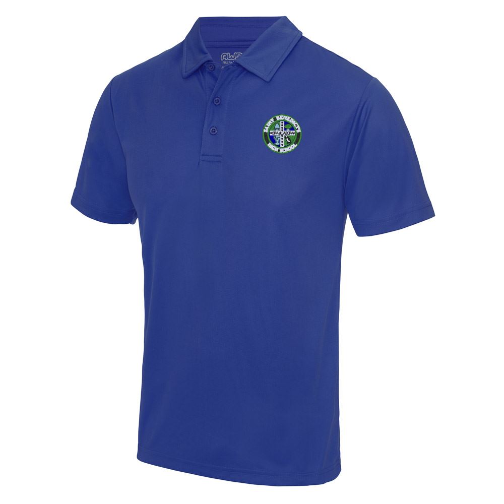St Benedicts High Cool Wicking Polo Shirt Royal