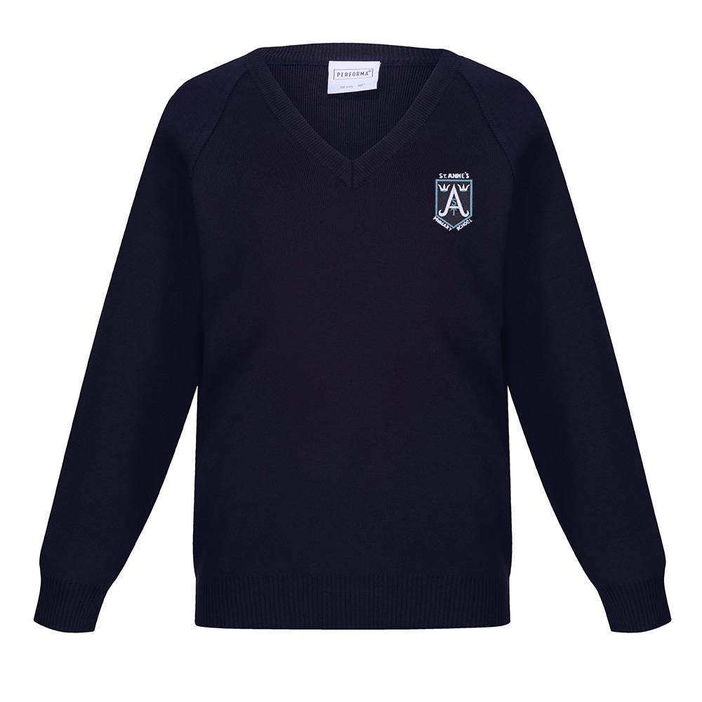 St Annes Primary 50/50 V-Neck Navy