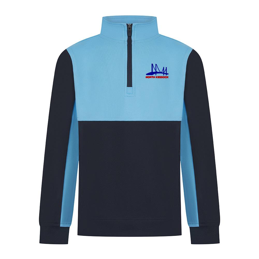 North Kessock Primary Smartflex Quarter Zip Navy/Sky (PE Garment)