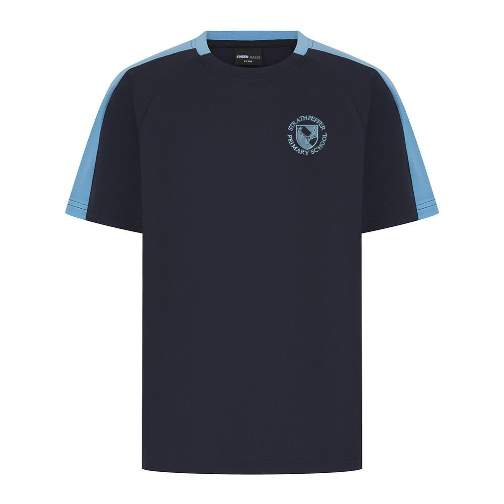 Strathpeffer Primary Smartflex T-Shirt Navy/Sky (PE Garment)
