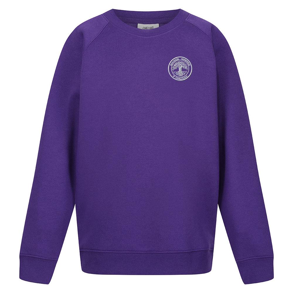 Calton Gaelic Primary Crew Neck Sweatshirt Purple