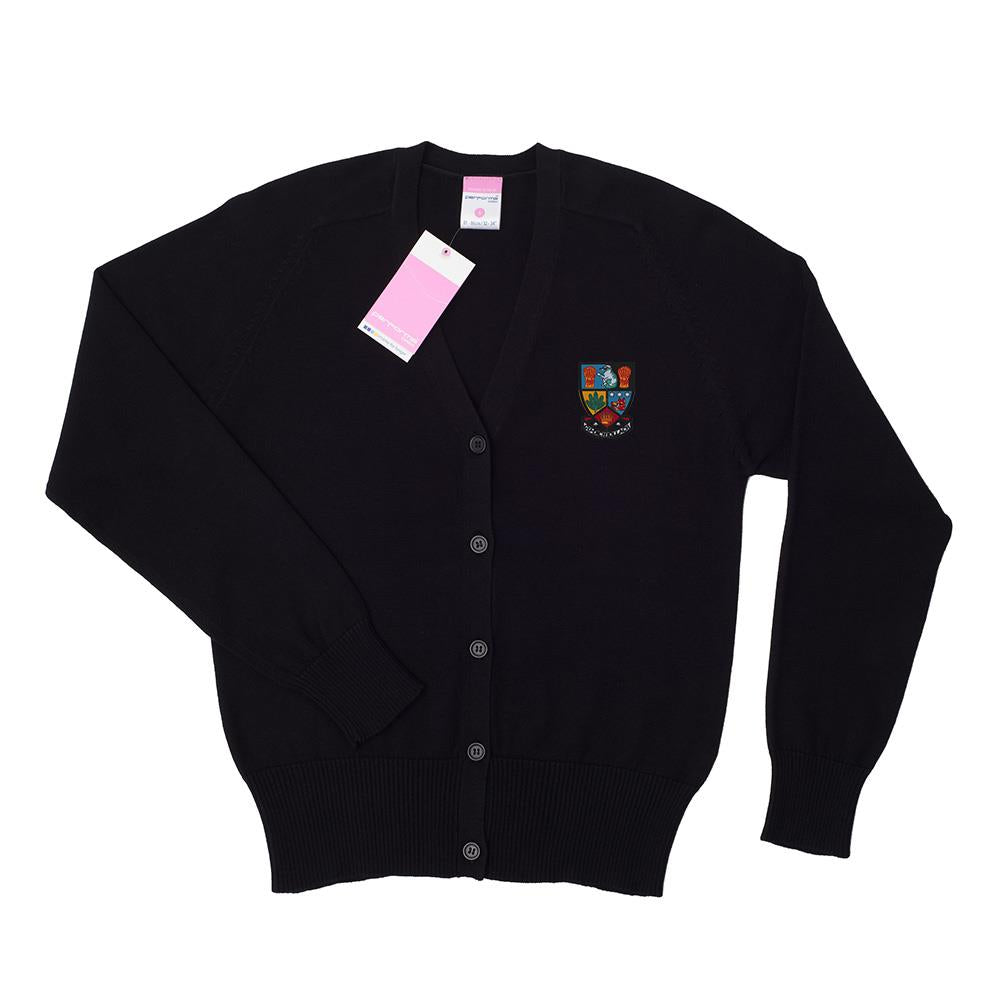 Kingussie High Girls Cotton Cardigan Black