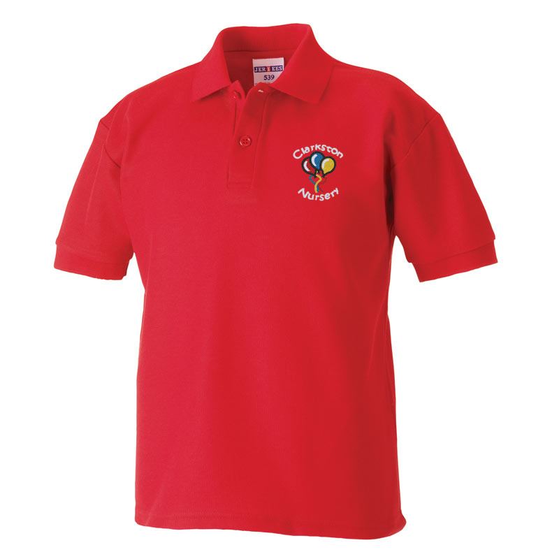 Clarkston Nursery Poloshirt Bright Red