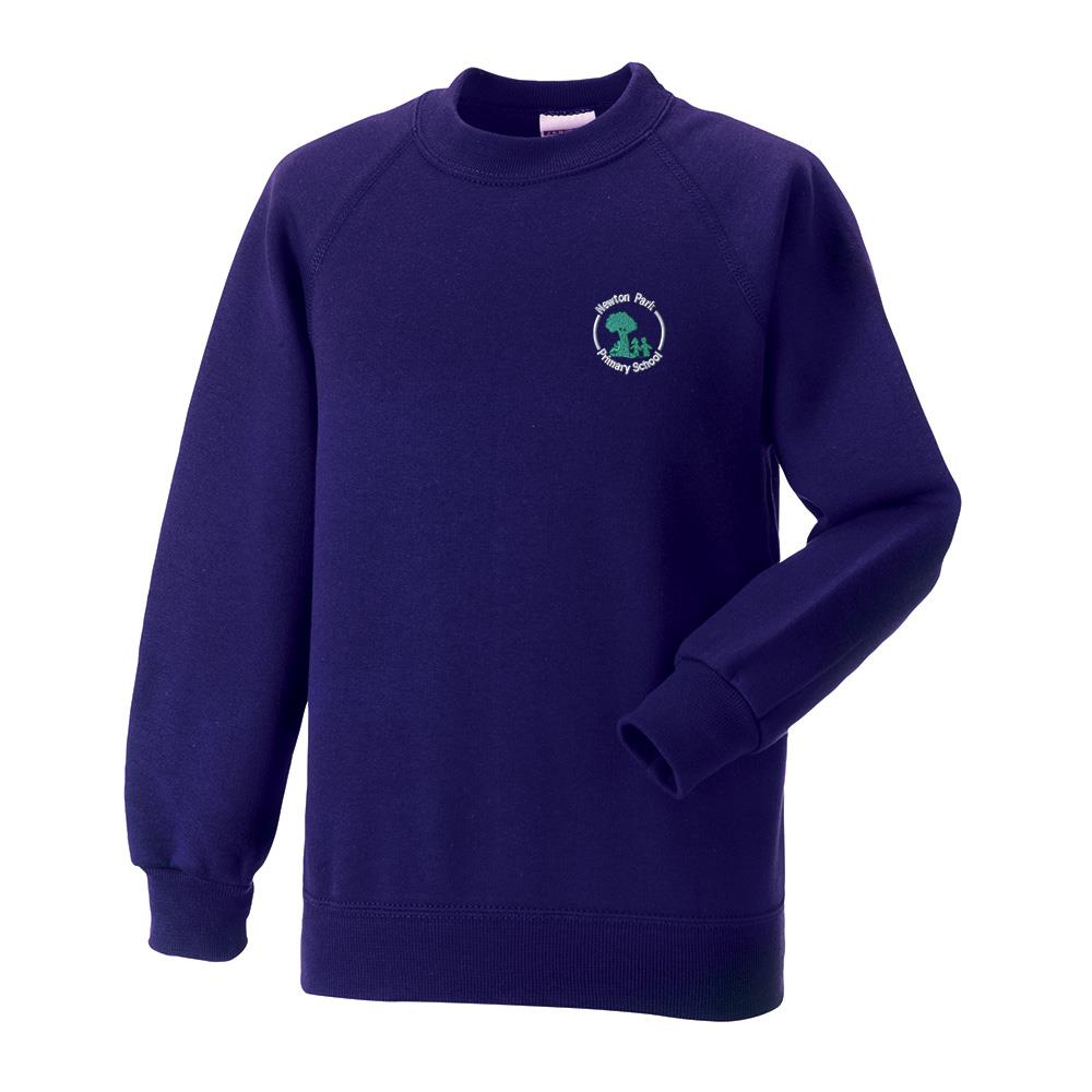 Newton Park Primary Crew Neck Sweatshirt Purple