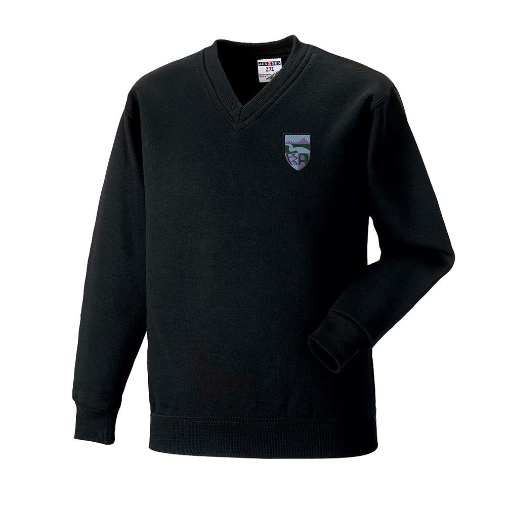 Kemnay Academy V-Neck Sweatshirt Black