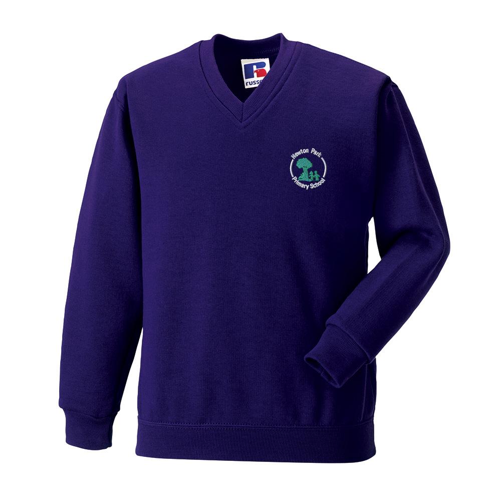 Newton Park Primary V-Neck Sweatshirt Purple