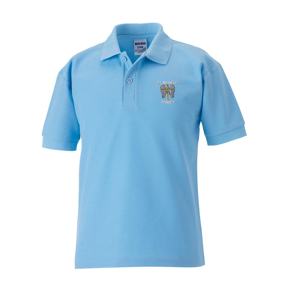 St Michaels Parkhead Poloshirt Sky