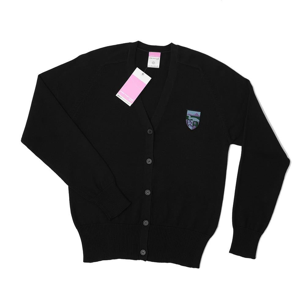 Kemnay Academy Girls Cotton Cardigan Black