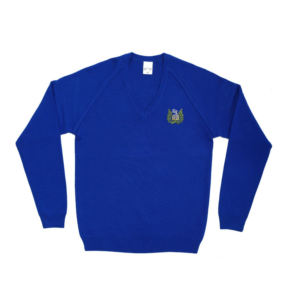 Calderwood Lodge Primary 50/50 V-Neck Royal