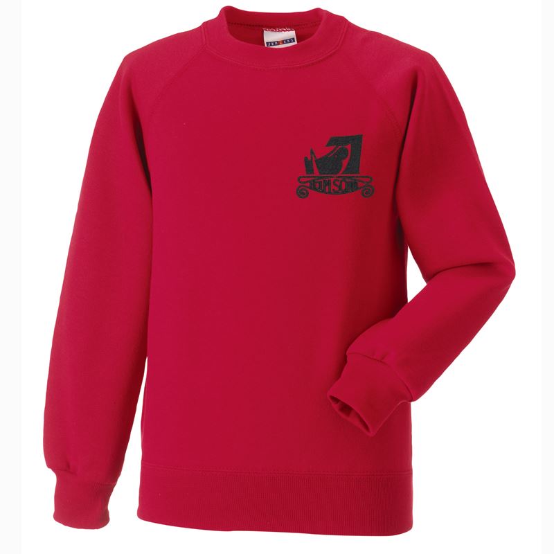 Holm Primary Crew Neck Sweatshirt Classic Red