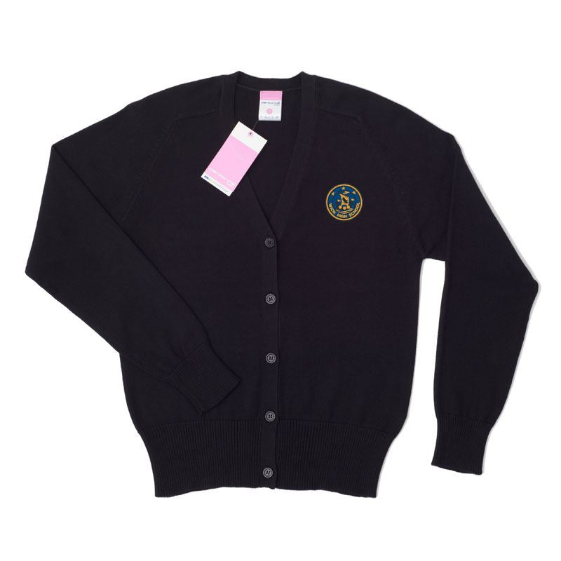 Wick High Girls Cotton Cardigan Black