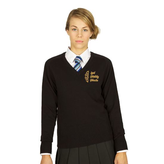 Ardsgoil Ghaidhlig Ghlaschu Girls Cotton V-Neck Black