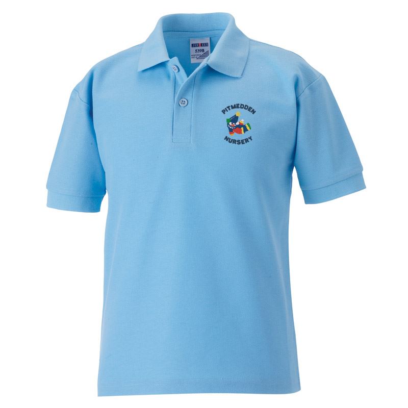 Pitmedden Nursery Poloshirt Sky
