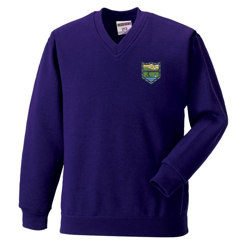 Craigmarloch Junior School V-Neck Sweatshirt Purple