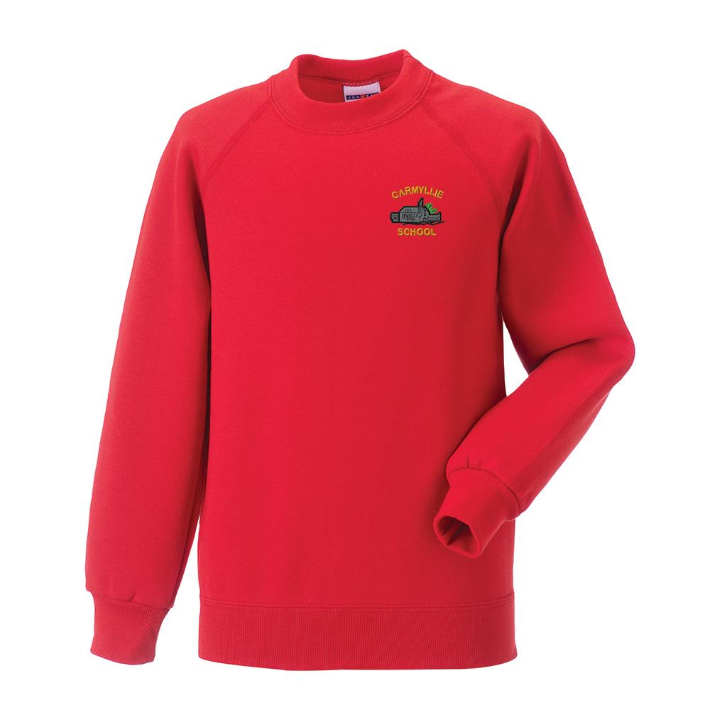 Carmyllie Primary Crew Neck Sweatshirt Red