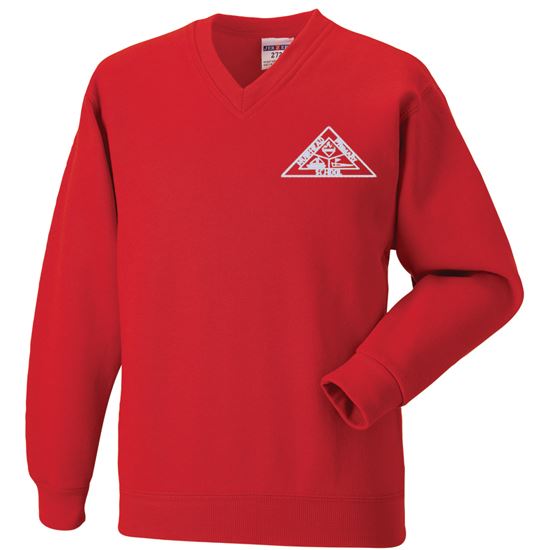 Muirhead Primary V-Neck Sweatshirt Red