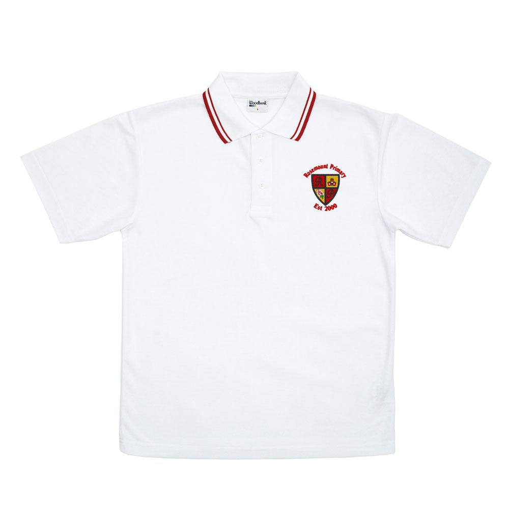 Rosemount Primary Trimmed Polo Maroon/White