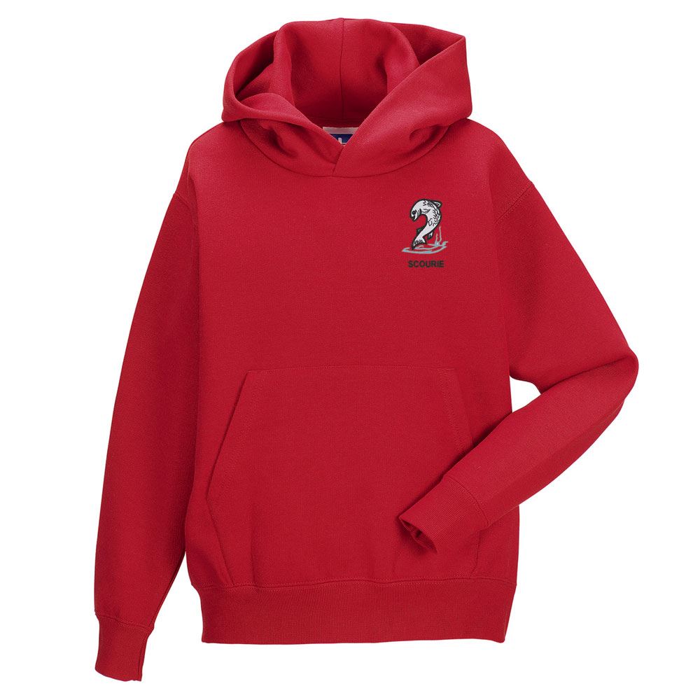 Scourie Primary Hooded Sweatshirt Classic Red (Senior Pupils)
