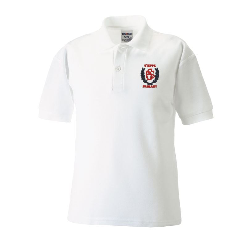Stepps Primary Poloshirt White
