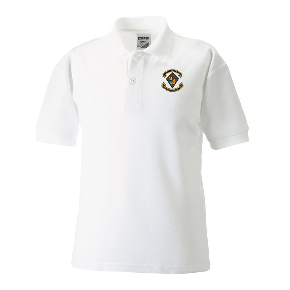 Meldrum Academy Poloshirt White Schoolwear Made Easy meldrum-academy-poloshirt-white-schoolwear-made-easy