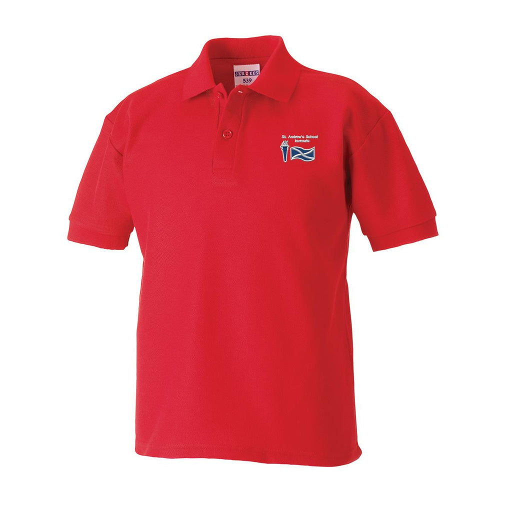 St Andrews Primary Inverurie Poloshirt Red