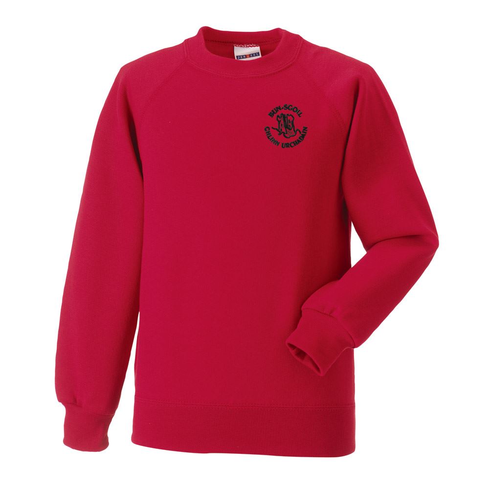 Glenurquhart Gaelic Primary Crew Neck Sweatshirt Classic Red