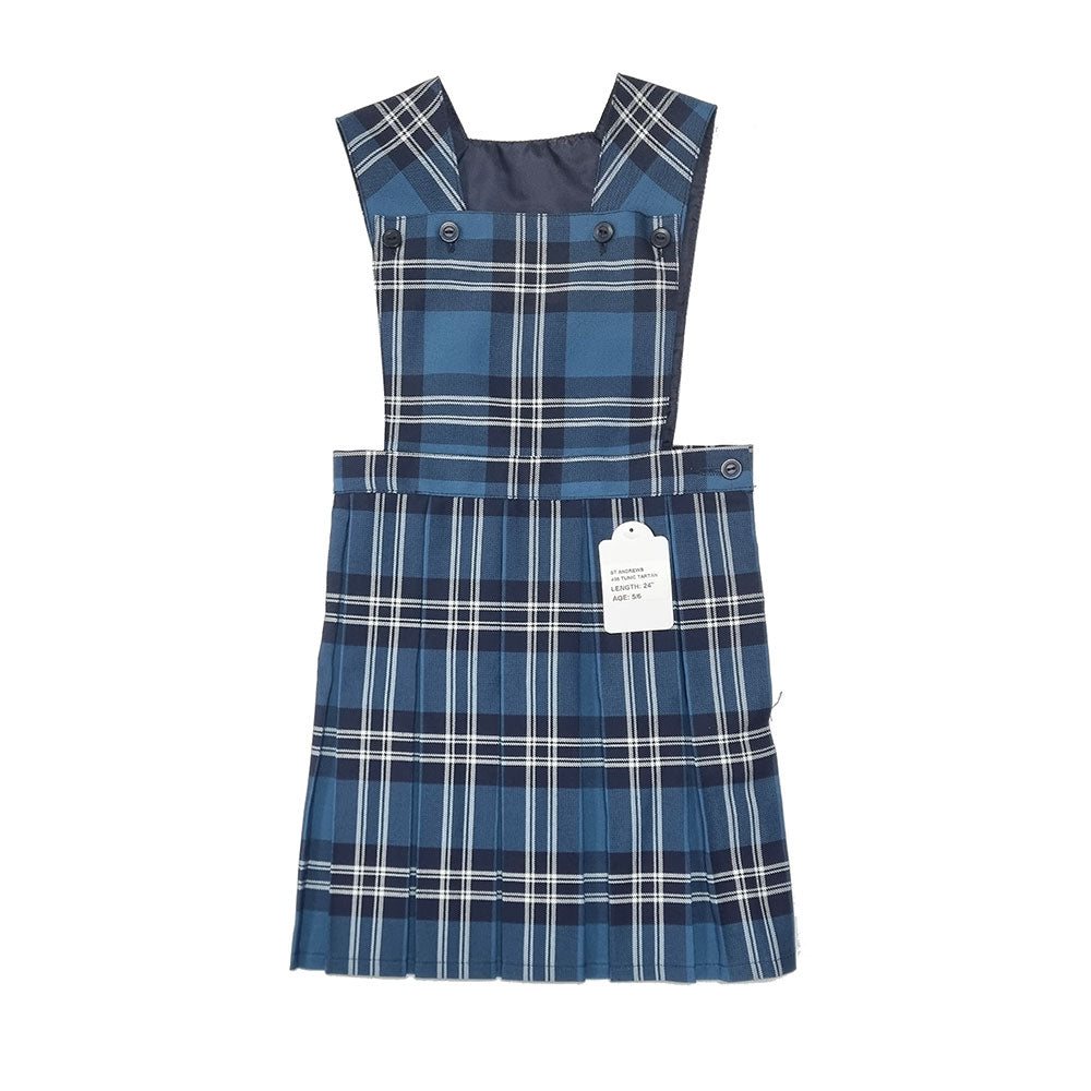 Tartan Pinafore Dress Royal Blue School Pinafore Royal Blue School