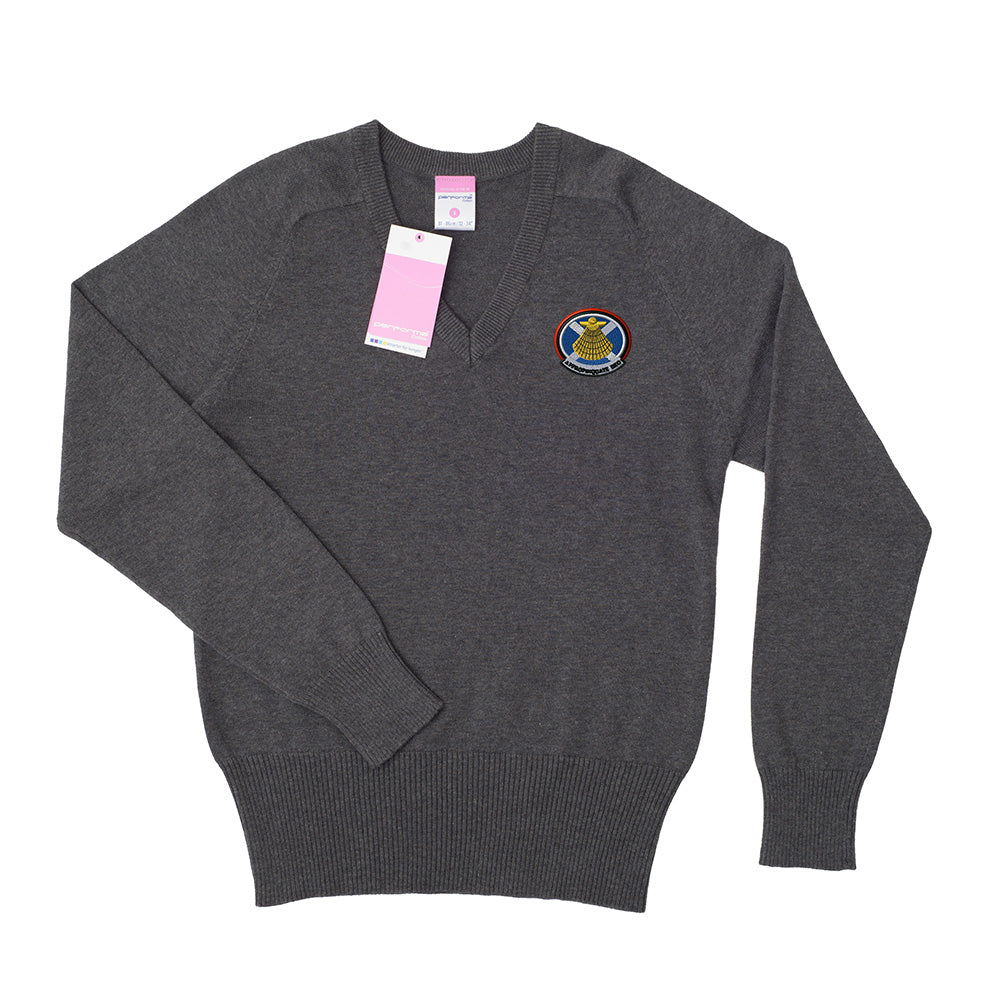 St James Primary Renfrew 50/50 V-Neck Grey