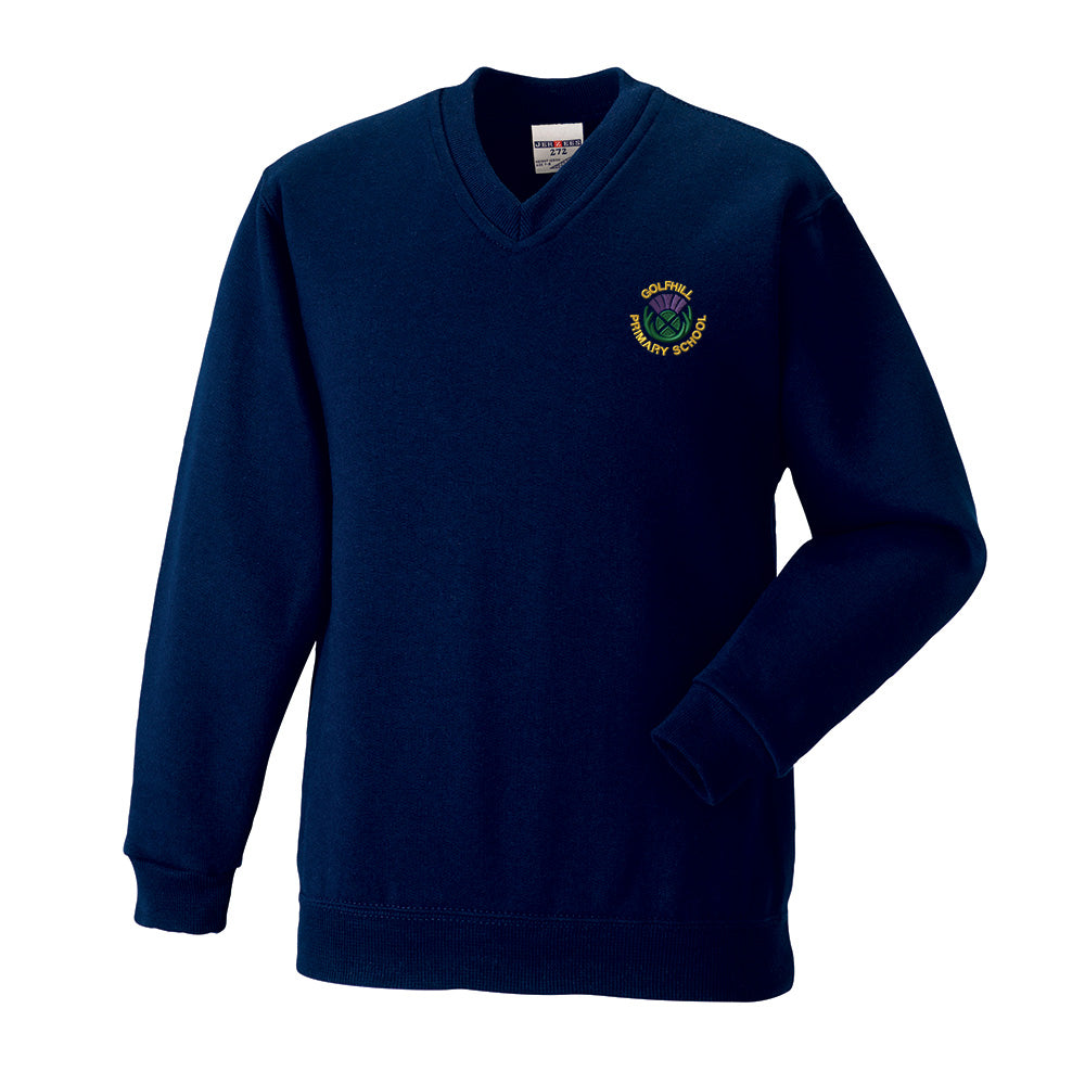 Golfhill Primary V-Neck Sweatshirt Navy