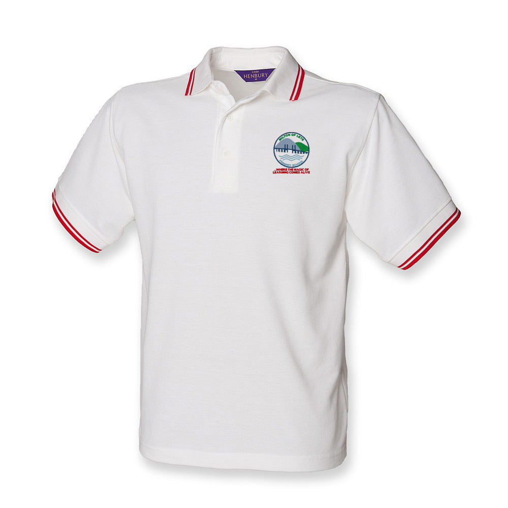 Milton of Leys Poloshirt White/Red