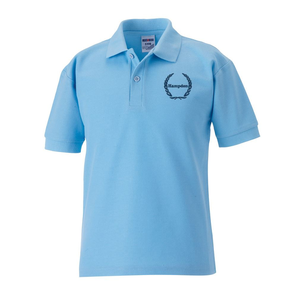 Hampden School Poloshirt Sky