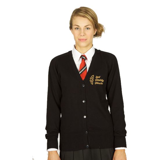 Ardsgoil Ghaidhlig Ghlaschu Girls Cotton Cardigan Black