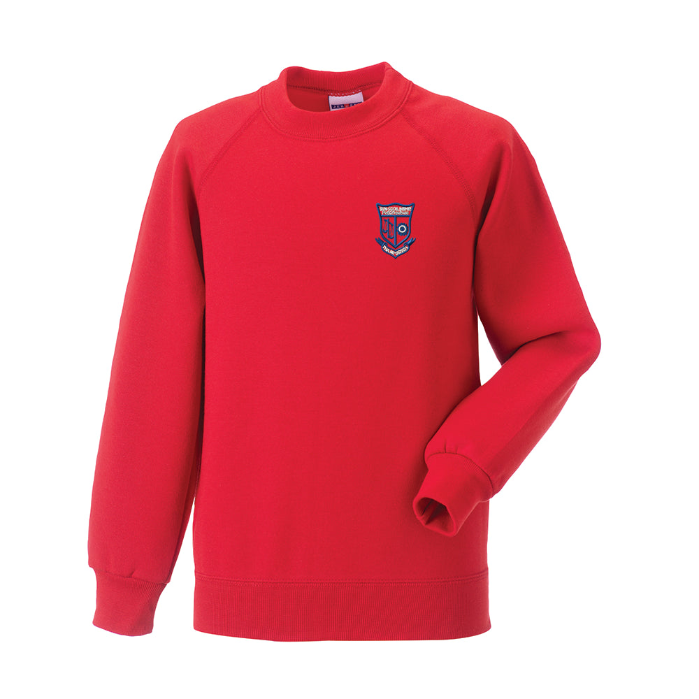 Dingwall Gaelic Primary Crew Neck Sweatshirt Red