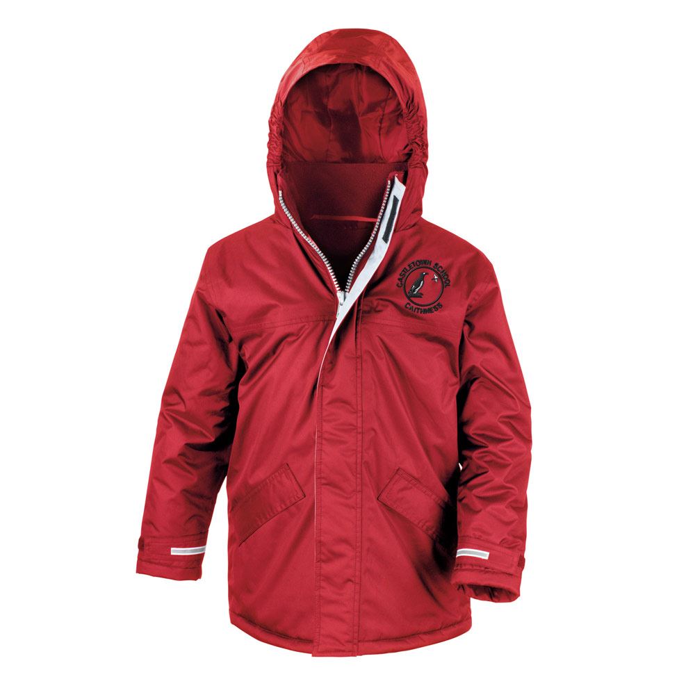Castletown Primary Core Kids Winter Parka Red