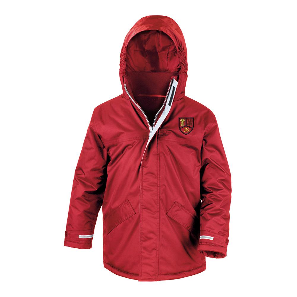Johnshaven Primary Core Kids Winter Parka Red