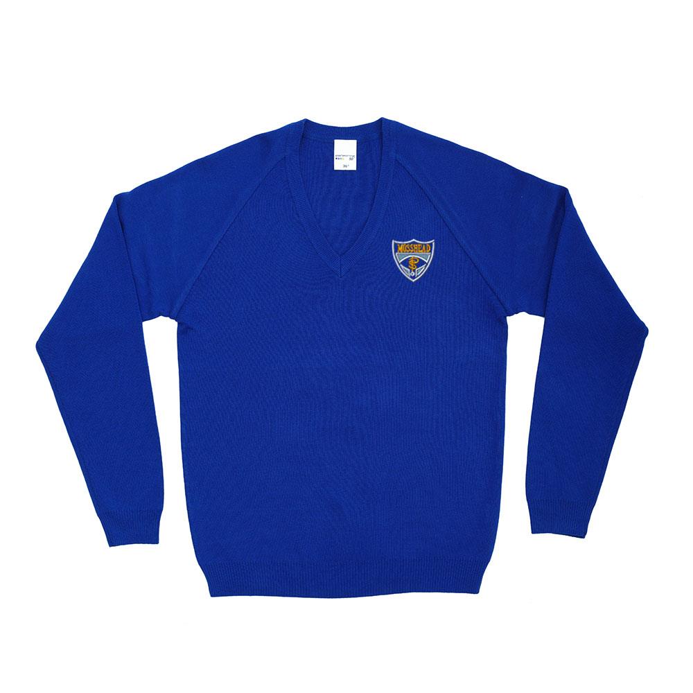 Mosshead Primary 50/50 V-Neck Royal